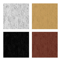 Fototapeta premium Four different wooden texture background seamless images. Isolated on white background.