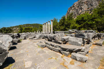 Ruins of ancient city of Priene, Turkey - 533432120