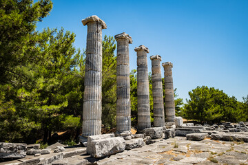 Ruins of ancient city of Priene, Turkey - 533432190