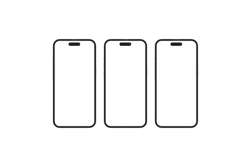 Realistic blank phone illustration. UI UX app presentation. 3D Render.