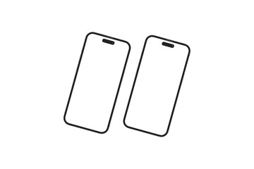 Realistic blank phone illustration. UI UX app presentation. 3D Render.