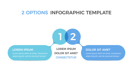 Infographic template with 2 options with place for your text