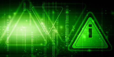 2d rendering exclamation mark sign