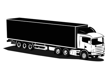 The Cargo roller truck stands against a white background, highlighting its unique attributes.