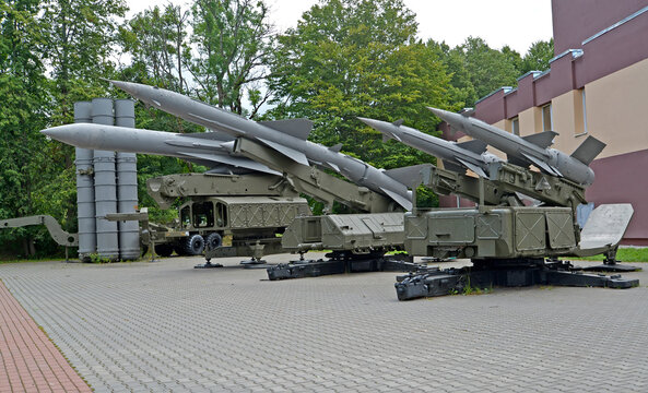 GVARDEYSK, RUSSIA. Exposed anti-aircraft missile equipment