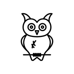 Owl line icon illustration. icon related to Halloween. Line icon style. Simple design editable