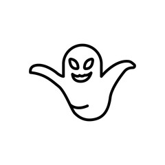 Ghost line icon illustration. icon related to Halloween. Line icon style. Simple design editable