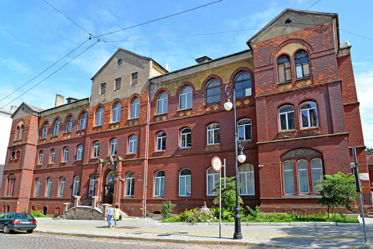CHERNYAKHOVSK, RUSSIA - AUGUST 16, 2019: Building of the former Insterburg Post Office (1890). Kaliningrad region