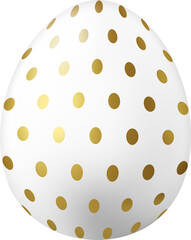3D realistic luxury golden easter egg