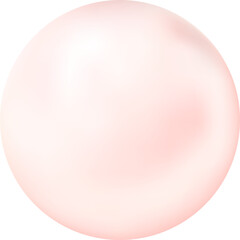 Elegant 3D realistic pink pearl