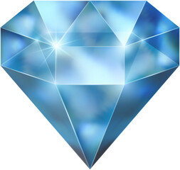 Fantasy crystal jewelry gems, polygon shape stone for game asset.
