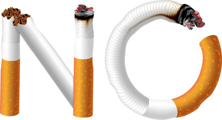 3D realistic cigarattes in no text shape