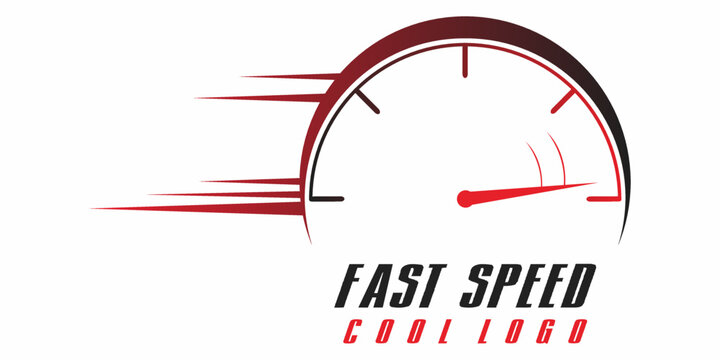 speedometer logo with red needle