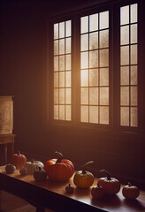 Halloween pumpkin on a table