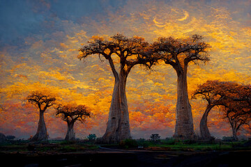sunset in the Serengeti