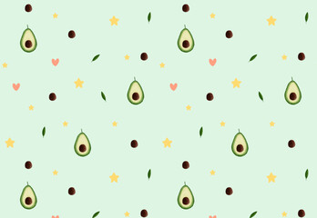 pattern with avocado