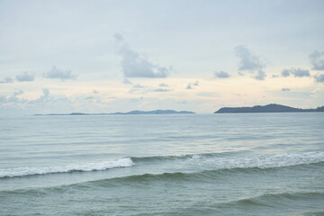 landscape of sea in cloudy day when storm coming