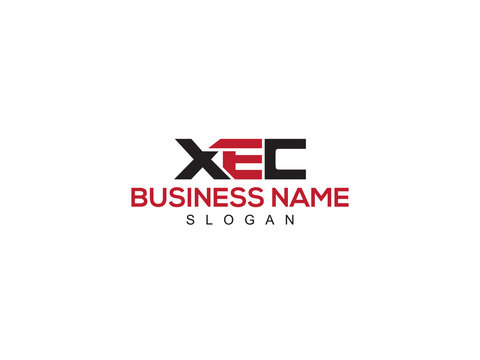 Professional Three Letter XEC x e c Logo Icon Vector Art With White Background Design For You
