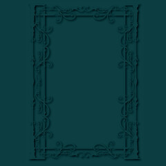 Frame, in the style of an ornament, Vector illustration eps 10, Art.
