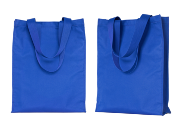 blue shopping bag isolated with clipping path for mockup