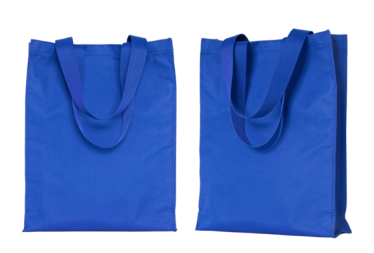 blue shopping bag isolated with clipping path for mockup