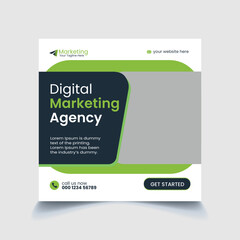 Digital marketing agency instagram banner and social media post template
