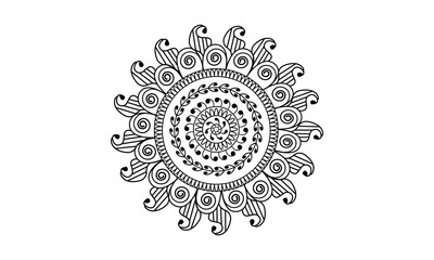 mandala design black vector unique modern Iliustration for t shirt design 