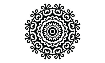 Fototapeta premium mandala design abstract black seamless pattern color vector unique modern Iliustration for t shirt design 