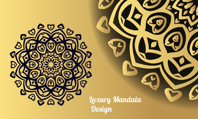 Mandala template, Gold color luxury mandala design vector background  vintage abstract floral pattern design t shirt design