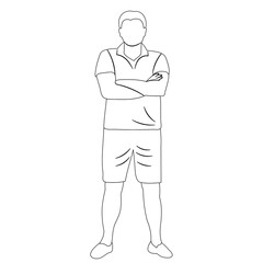 man sketch ,contour isolated vector