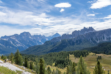 Fototapeta premium landscapes of the dolomites around cinque torri