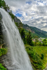 waterfall in the mountains