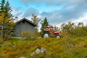 tractor and cabin