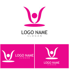 Adoption and community care Logo template vector