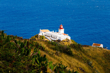 Fototapeta na wymiar lighthouse in santa maria, azores, portugal
