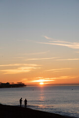 Fototapeta premium Sunrise off the coast in Brighton