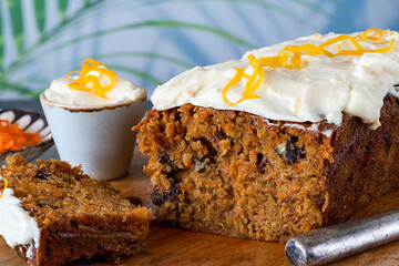 Classic carrot cake with vanilla cheese frosting