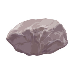 Pinkish stone in realistic style for print and design.Vector illustration.