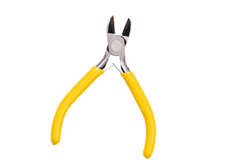 Yellow plier isolated