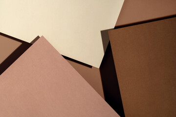Paper for pastel overlap in beige, brown and terracotta colors for background, banner, presentation...