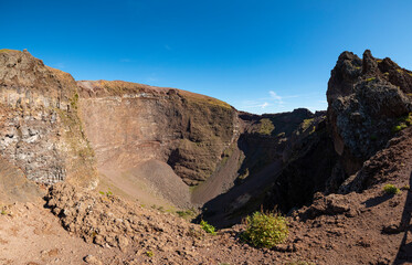 Panoramic of Mount Vesuvius caldera summit   