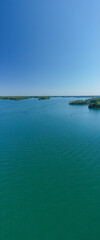 Panoramic aerial view of beautiful Lake Lanier a popular summer destination for water sports lover and a major source of water supply to Metro Atlanta, GA