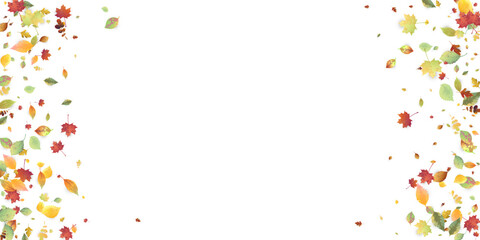 Leaves Falling Autumn Foliage Chaotic Leaf Flying