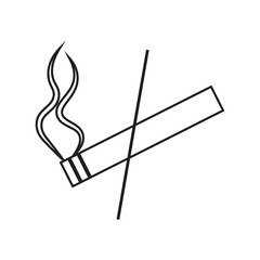 No Smoking cigarette line icon