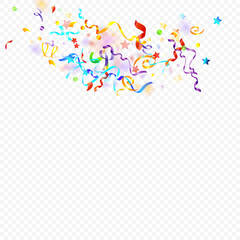 ribbon spiral confetti carnival color shine gift