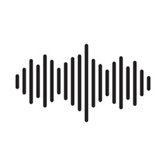 Sound wave, audio music icon