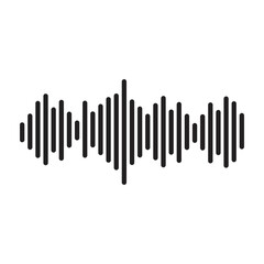 Sound wave, audio music icon