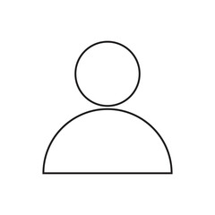 User account sign line icon in black