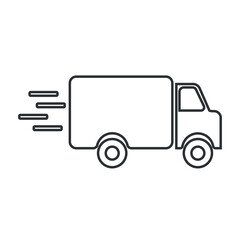 Fast shipping delivery truck