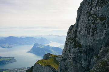  Lucerne's very own mountain, Pilatus, is one of the most legendary places in Central Switzerland. And one of the most beautiful. On a clear day the mountain offers a panoramic view of 73 Alpine peaks